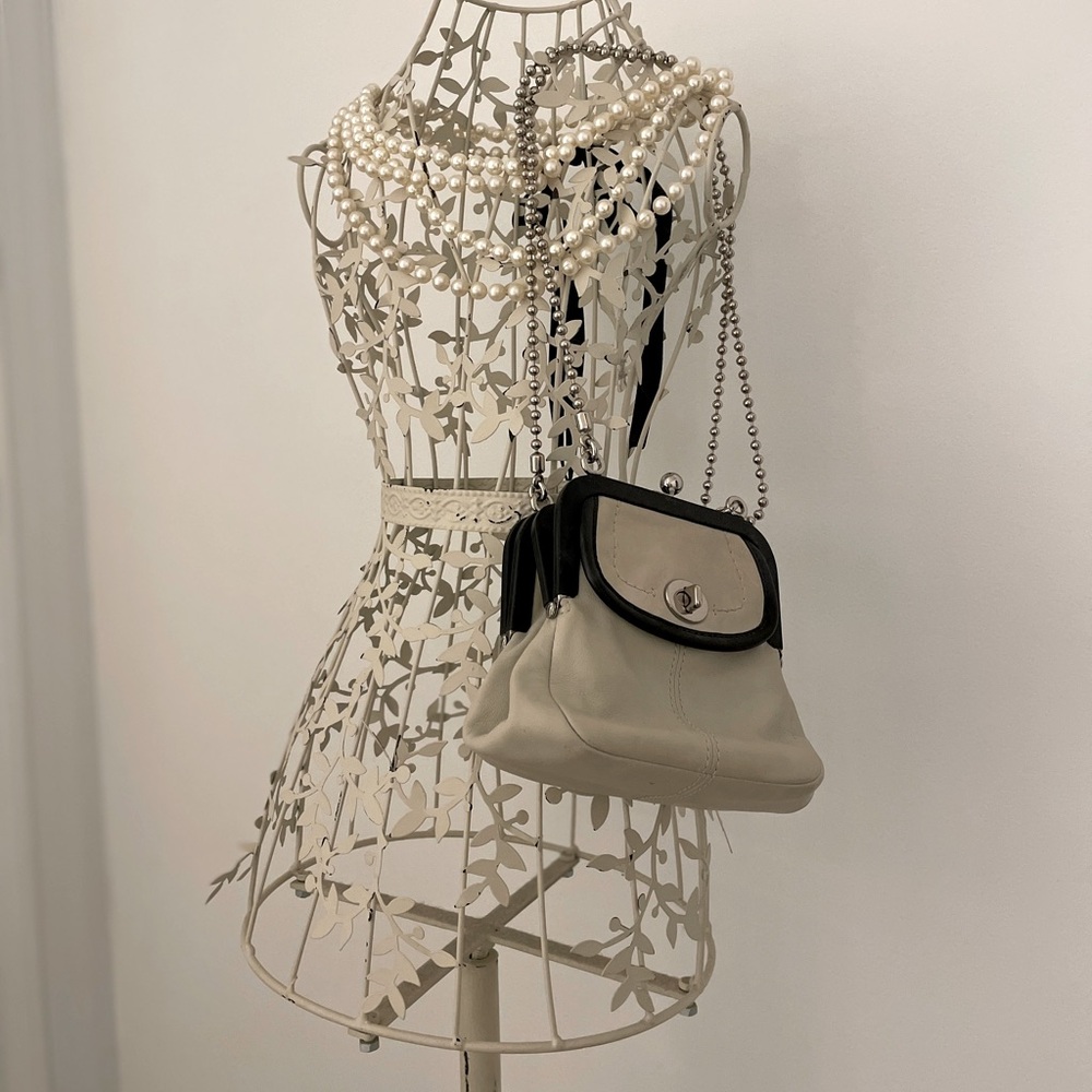 Coach Off white and black handbag